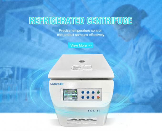 Centrífuga frigorífica TGL-16 de 90 ml de alta velocidade Microcentrífuga com rotor de ângulo de tubos de 1,5 ml / 2,2 ml 0