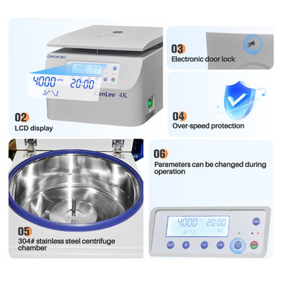 Cenlee 4K centrífuga de laboratório de 50 ml máquina de centrífuga de hematocrito para sangue e urina