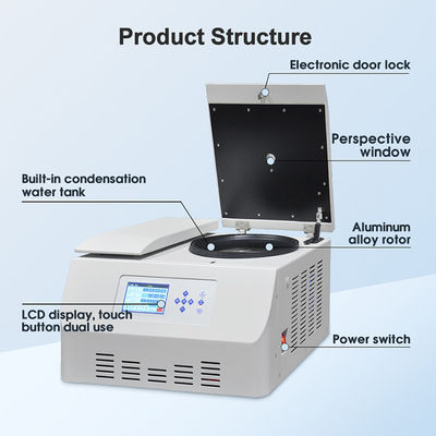 Máquina de centrífuga refrigerada de alta velocidade 1-99min Intervalo de tempo para separação de sangue e pesquisa médica