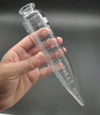 Bom preço. Cenlee 100 ml 200 ml tubo de cilindro de vidro de medição para uso de laboratório tubo de centrífuga de óleo cônico com graduação transparente on-line