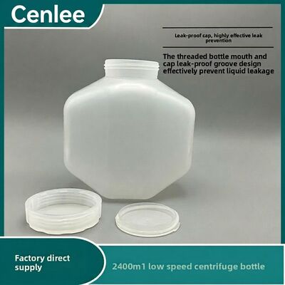 Bom preço. 2 000 ml de garrafa de centrífuga PPCO com tampa de parafuso à prova de vazamento e autoclavavel para utilização em laboratório on-line