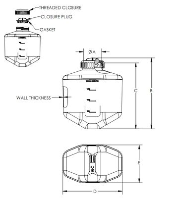 Bom preço. Garrafa centrífuga de 2400ml 2L Consumíveis experimentais de super capacidade compatíveis com rotor Thermo Sorvall H-12000 on-line